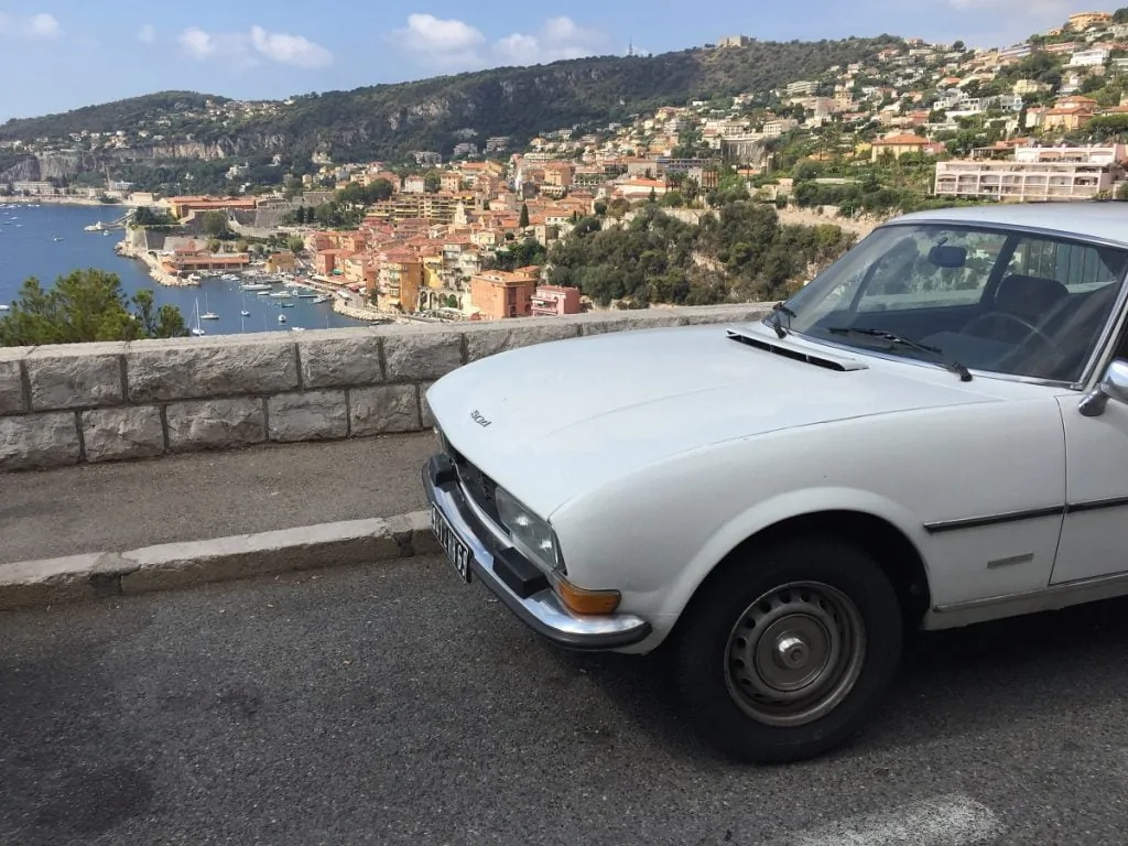 pininfarina imzalı peugeot 504 villefranche sur mer nice fransa tatili 1