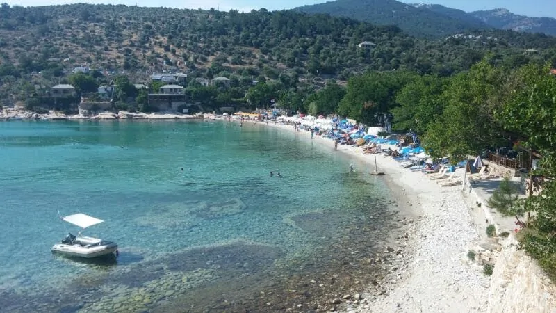 Yunanistan Thasos adası Makryammos Beach