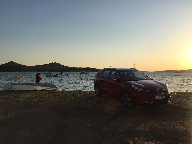 Ayvalık Kia Niro gün batımı